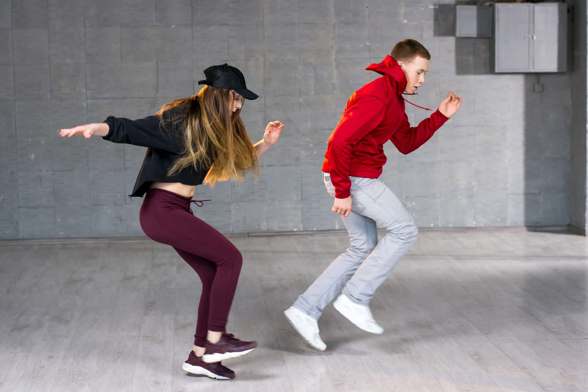 Couple is dancing contemporary dance